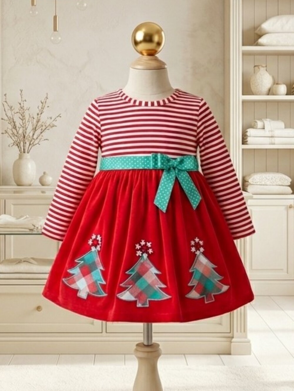 Bonnie Baby Christmas Tree Dress Size 12M